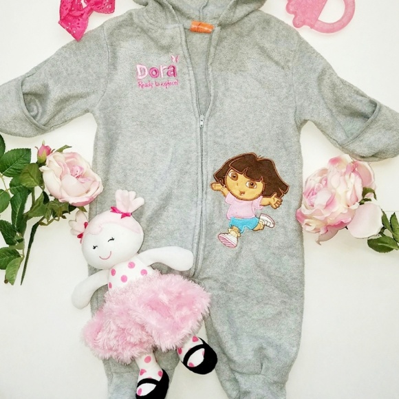 Nickelodeon One Pieces Dora The Explorer Gray Onesie Poshmark